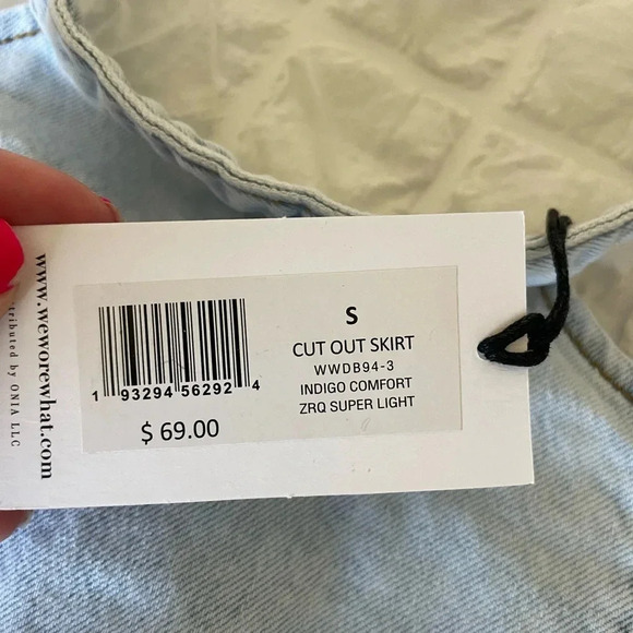 WeWoreWhat cutout denim skirt - Picture 12 of 14